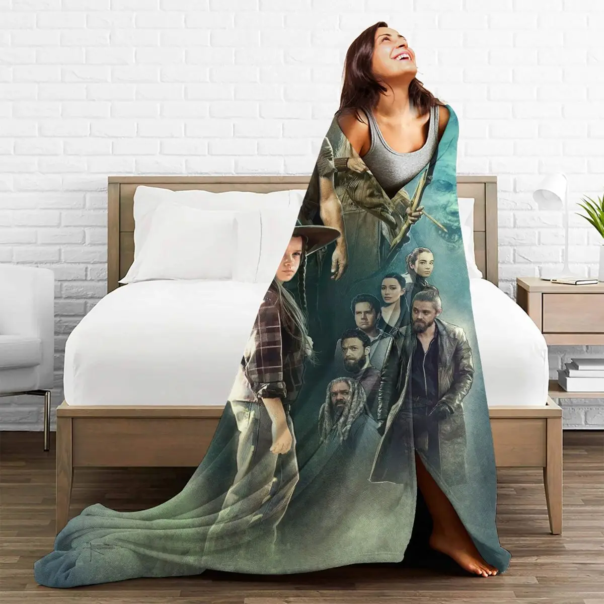 Одеяло Ходячие мертвецы Фланелевое супермягкое покрывало с Риком Гримс из