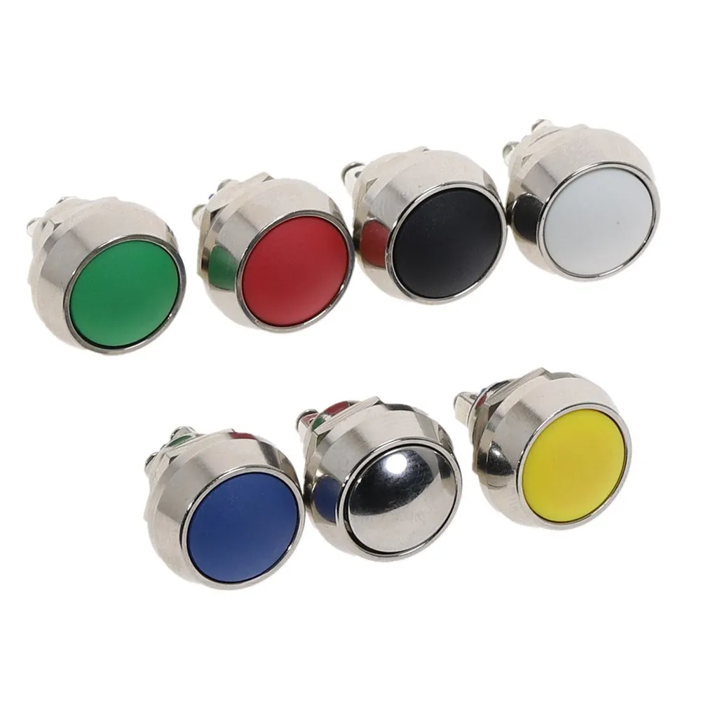 12 мм Мгновенный кнопочный переключатель цветные переключатели сферическая