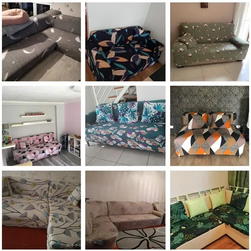 

55 Slipcovers Stretch Sofa Cover for Living Room Sectional Couch Cover L shape Armchair Cover Single/Two/Three/Four Seat