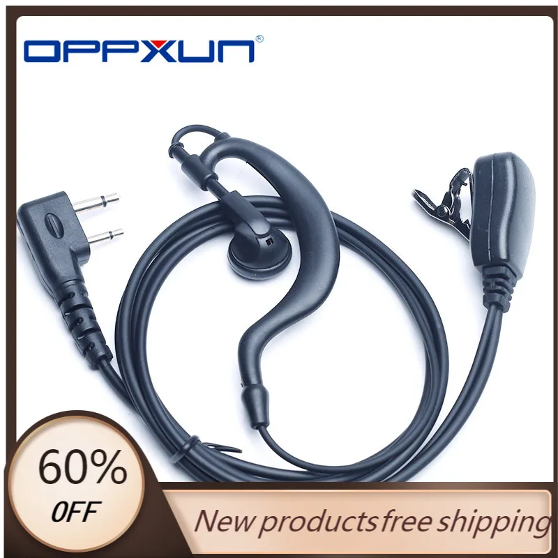 

Oppxun Fast Shipping 2Pin Headphones Walkie Talkie for ICOM V8 V85 V80 V82 Two Way Radios 2021 Hot Sale Dropshipping