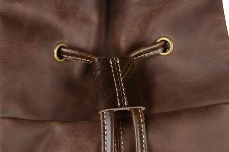 

New model cow leather large backpack outdoor travel bag laptop bag for men