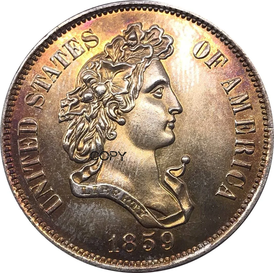 Соединенные Штаты Америки 1859 монета США 50 C половина 1/2 доллара свобода ГОЛОВА
