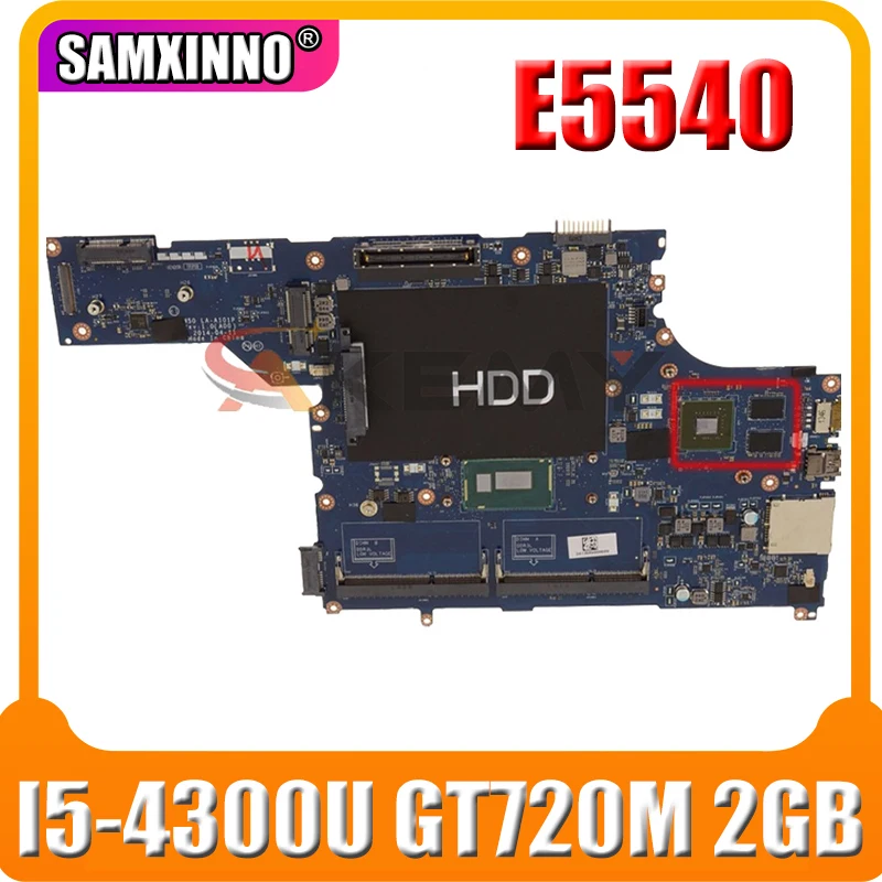 

CN-0WYN1T For DELL E5540 Laptop Motherboard With SR1ED I5-4300U CPU GT720M 2GB GPU VAW50 LA-A101P DDR3L MB 100% fully tested