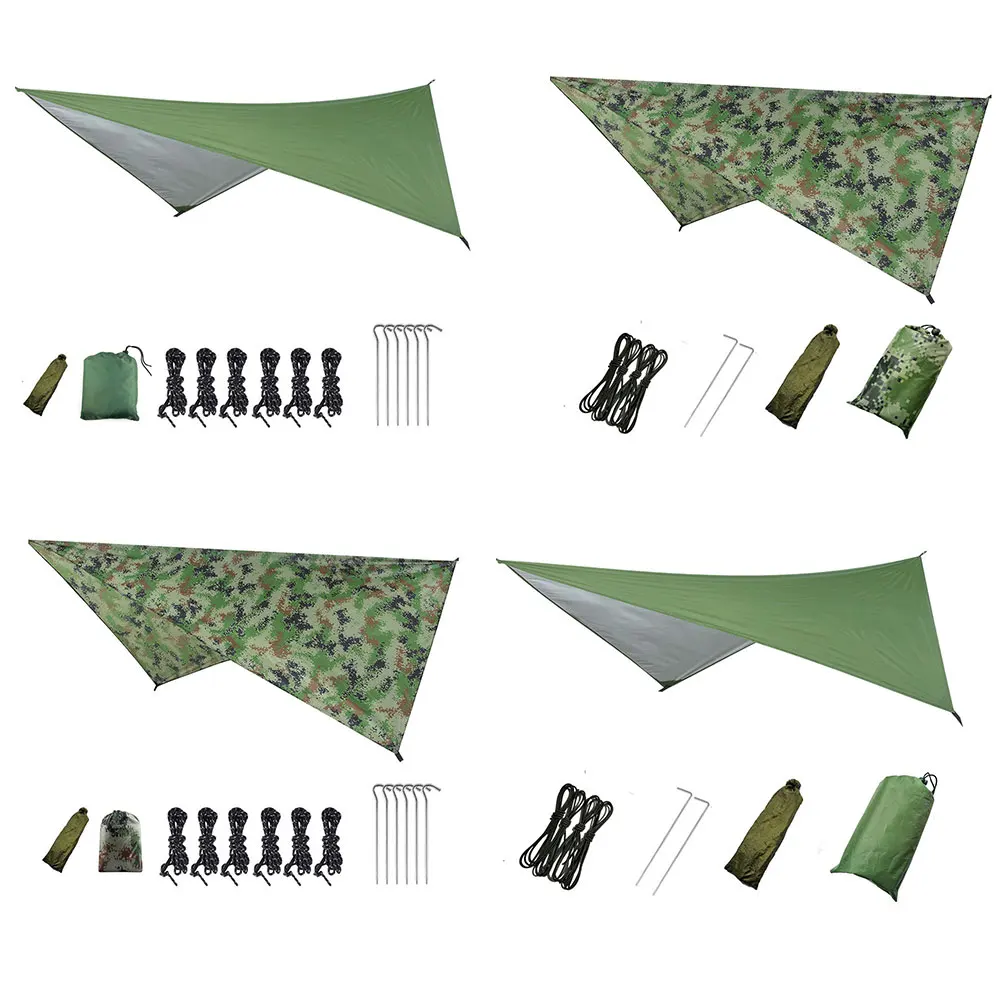 

Camping Canopy Lightweight Camping Tarp Shade Waterproof Umbrella For Picnic Hiking Outdoors Garden 2 Size Camouflage And Green