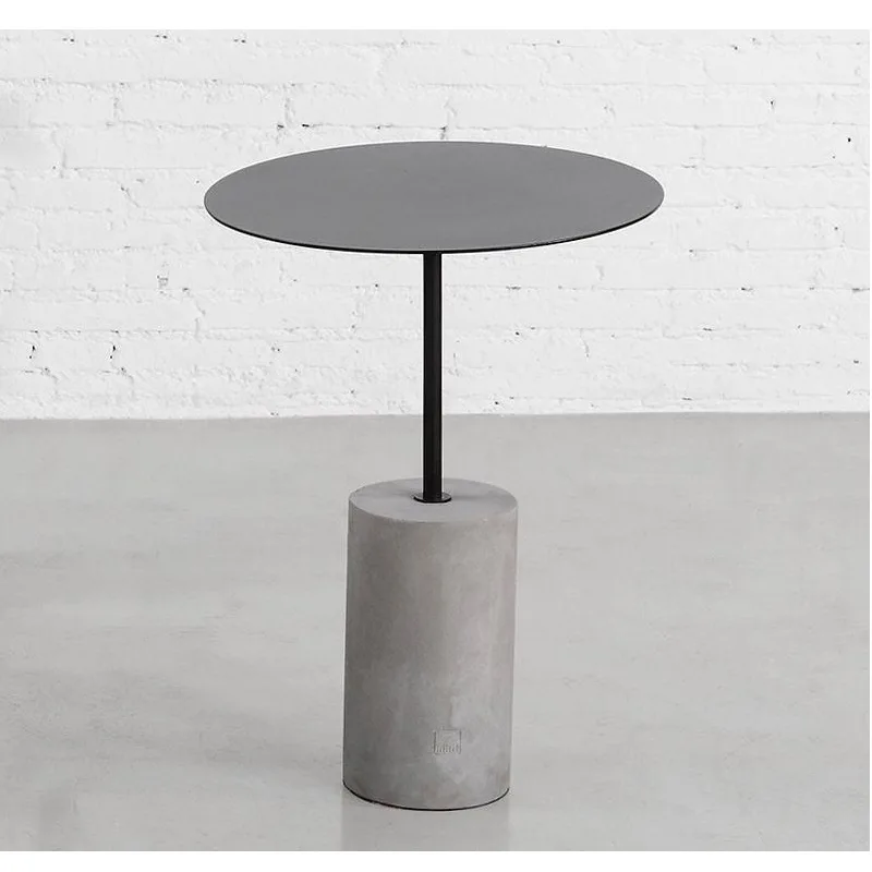 

Nordic Side Table Cement Base Model Room round Living Room Table Iron Coffee Table