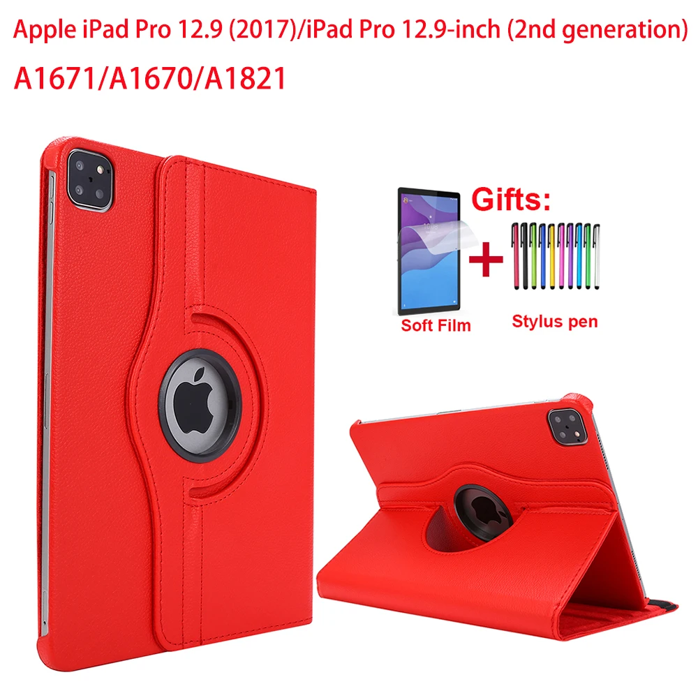

360 Degree Rotating Case For Apple iPad Pro 12.9 inch (2017) Tablet Stand Cover For 12.9'' 2nd generation A1671 A1670 A1821 Capa