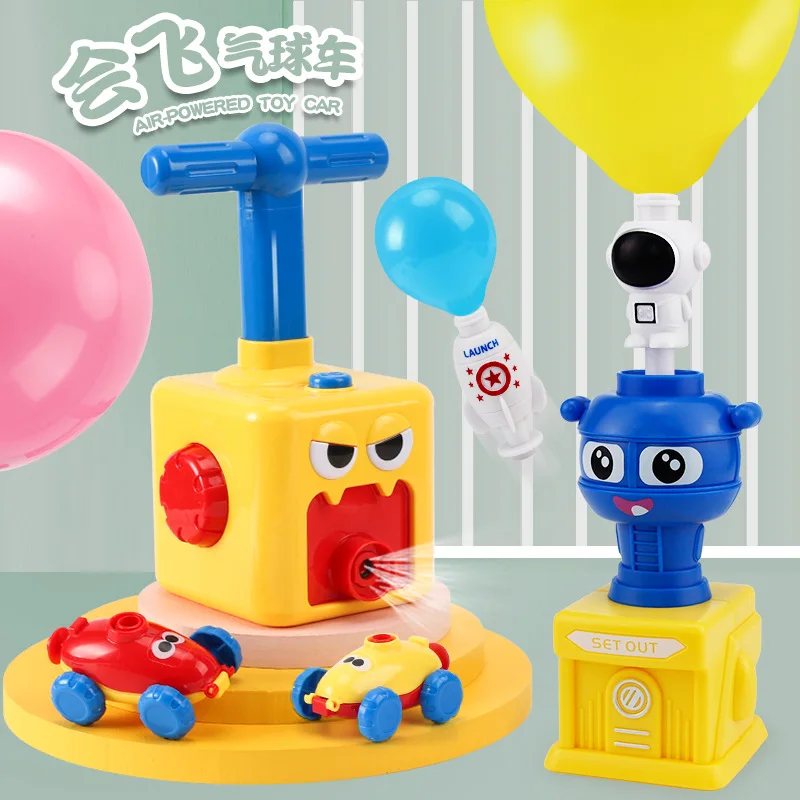 

NEW Power Balloon Launch Tower Toy Puzzle Fun Education Inertia Air Power Balloon Car Science Experiment Toy for Children Gift