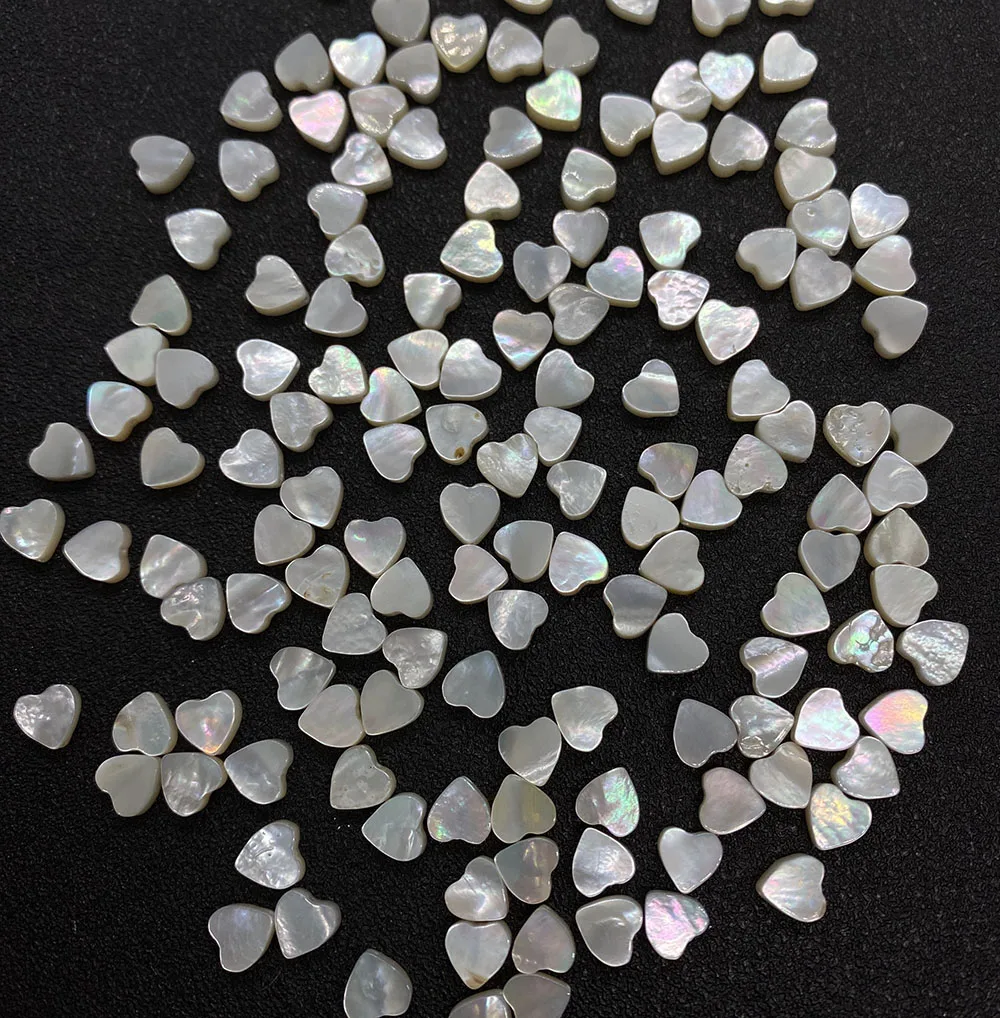 Natural Sea Shell мать в виде ракушки форме сердца бусины для самостоятельного