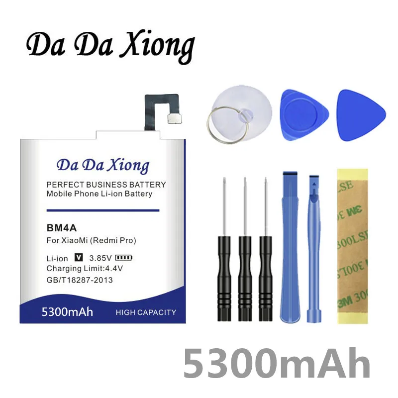 Da Xiong 5300mAh BM4A Аккумулятор для Xiaomi футляр для Hongmi Redmi Pro Аккумулятор