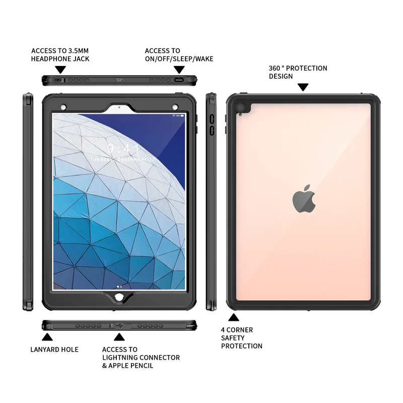 Водонепроницаемый чехол для iPad Pro 10 5 дюймов водонепроницаемый противоударный