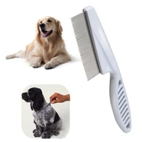 pet care flea comb stainless steel deworming brush cats and dogs hair removal unhairing comb 15g dense teeth cosmetic hair comb