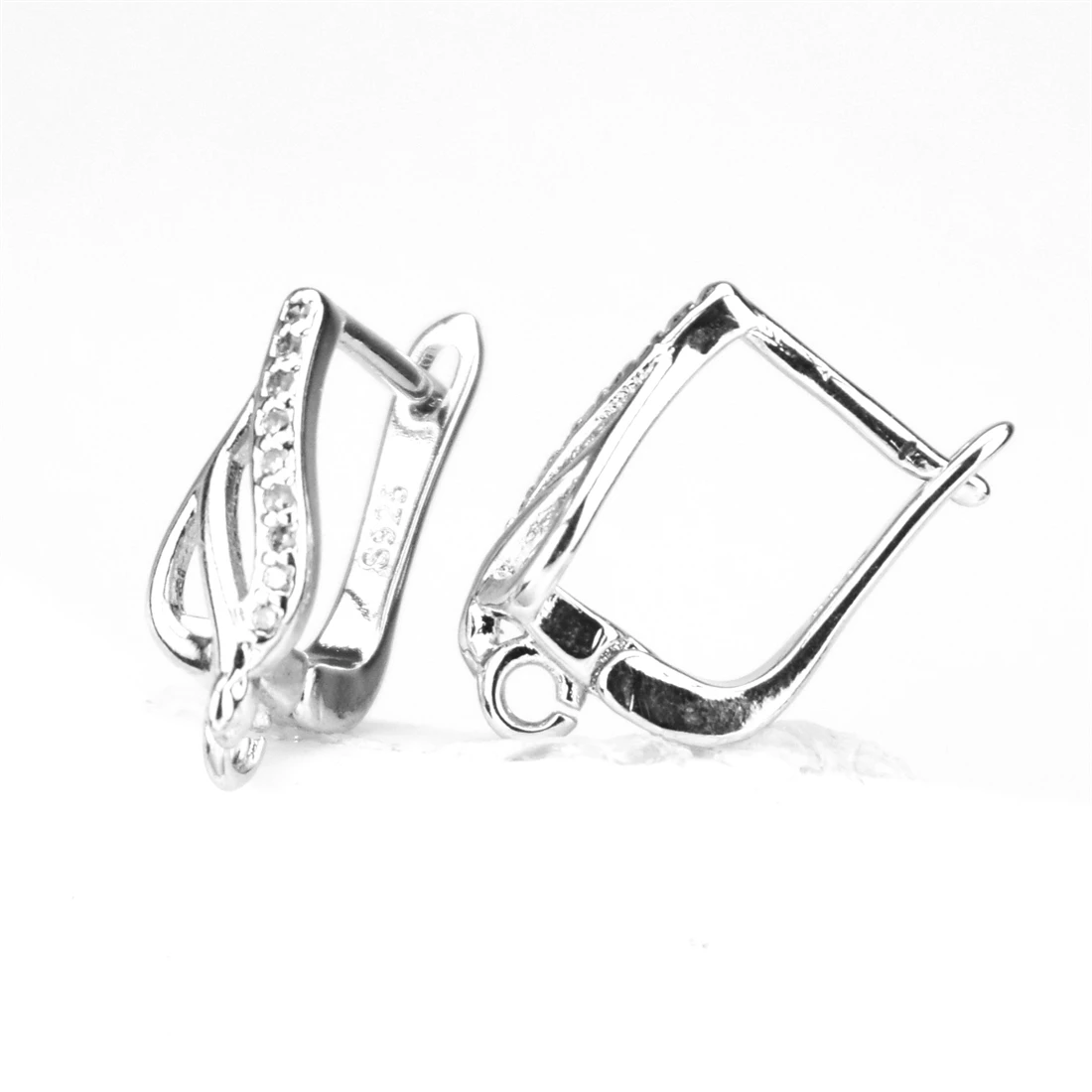 Новинка женские золотые серьги-клипсы квадратные серьги с микро-инкрустацией из