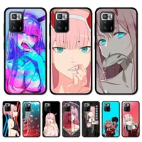 zero two darling in the franxx anime phone case for redmi note 10 9 8 6 pro 8t 5a 4x x 5 plus 7 7a 9a k20 cover