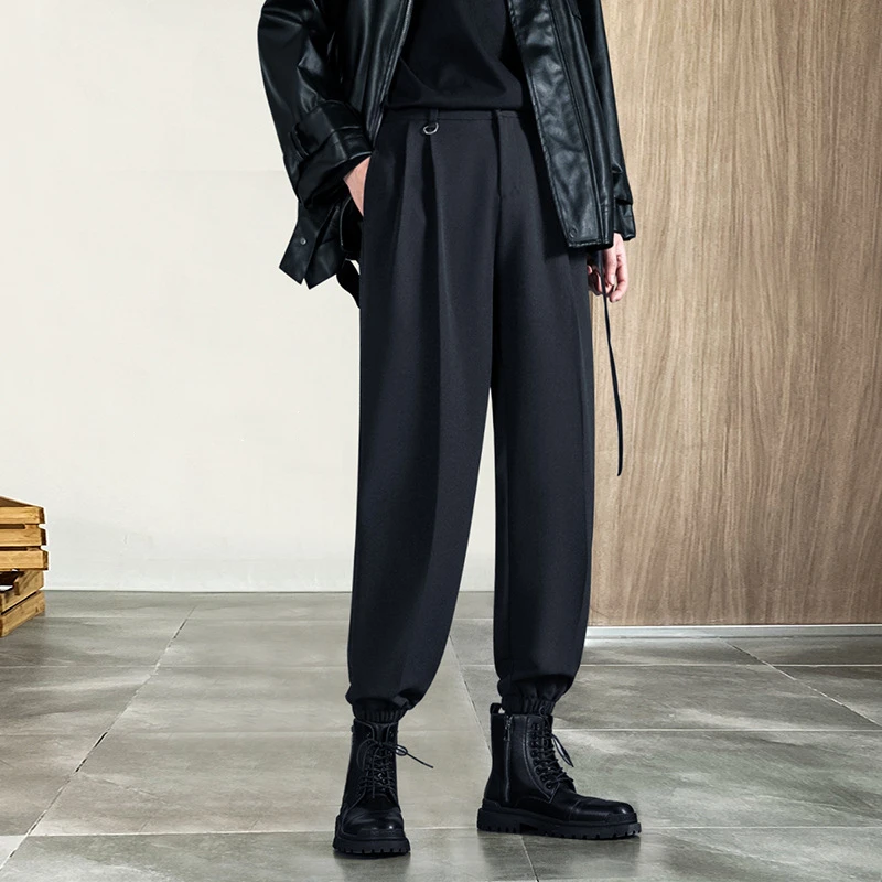 

Trousers Men's Drape Suit Pants Korean Style Pencel Casual Pants Male 2021 Spring Fall Casual Clothing