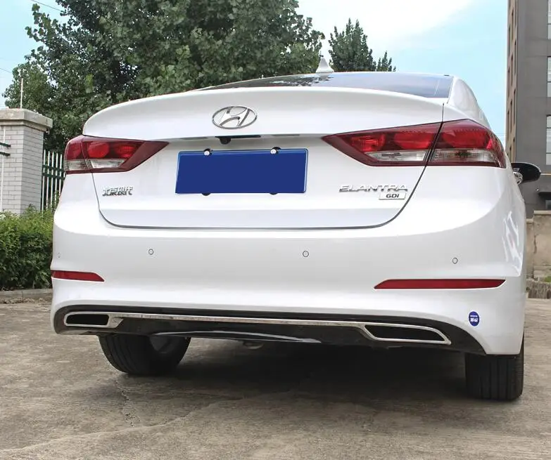 Задний спойлер для Hyundai Elantra 2016 2018 3D ABS задний бампер диффузор|Обвесы| |