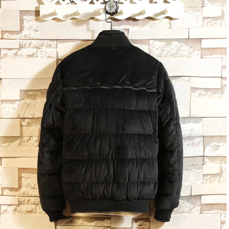 Куртка мужская бархатная с длинным рукавом утепленная Повседневная приталенная