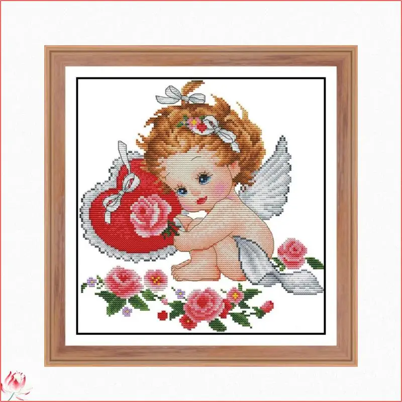 

Cute Little Angel Girl Patterns Counted 11CT 14CT Character DIY Chinese Cross Stitch Sets Embroidery Needlework Home Decoation