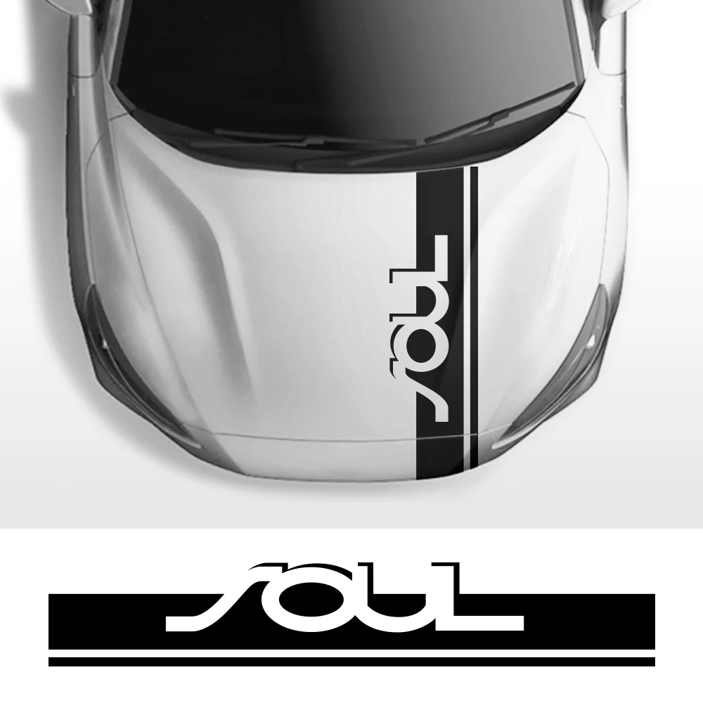 Длинные наклейки на капот автомобиля для Kia Soul спортивный Стайлинг украшение