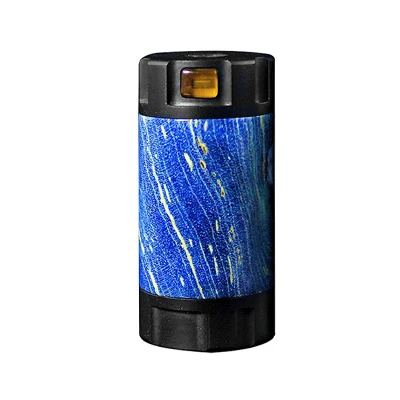 Black-Blue Электронные сигареты Ultroner Mini Stick 18350 мех мод 24 мм Диаметр питание от одного 18350 стабилизированного дерева Vape испаритель - Цвет: Black-Blue