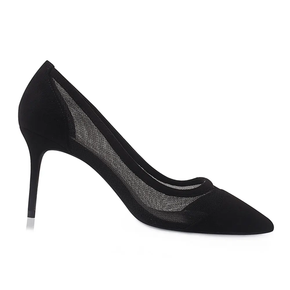 

Woman Party Pointed Toe Black Heels Ladies High Heels Pumps 10CM/12CM Dress Shoes Size 5-12 Women's Shoes