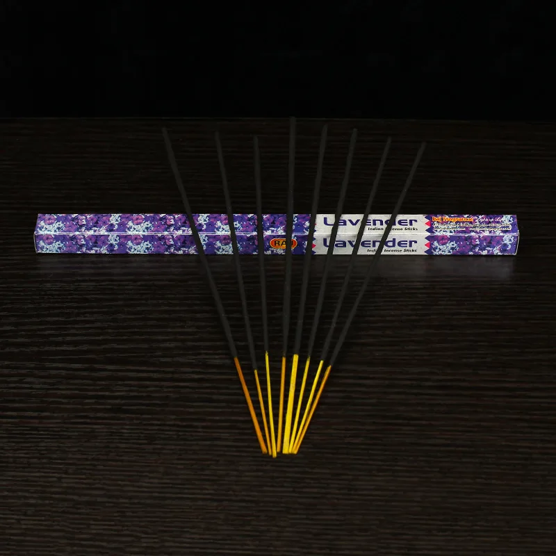 1 большая коробка Лавандовые индийские ароматические палочки 6/25 трубки