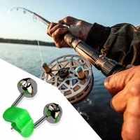 dropshipping 50pcs fishing bells double bells alert stainless steel portable plastic clips bell for angling