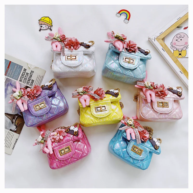 

Children's Mini Clutch Bag Cute Little Girl Rabbit Purses and Handbags Kawaii Kids Small Coin Pouch Baby Girls Pearl Purse