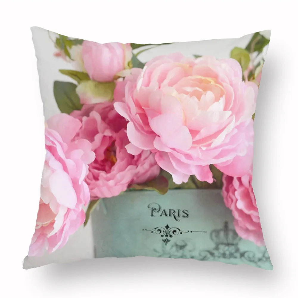 Чехол для подушки популярный чехол диванной 1 шт. роза цветок европейский стиль