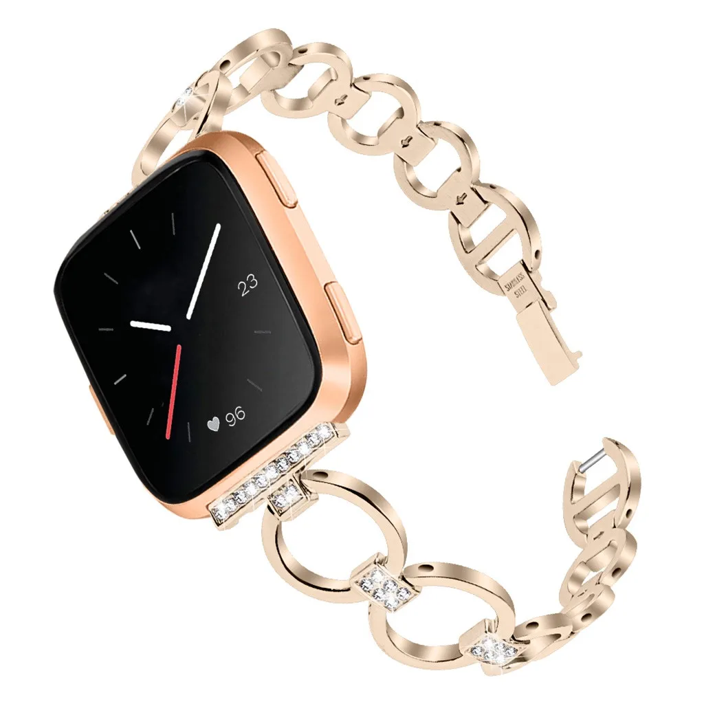 Ремешок из нержавеющей стали для Fitbit Versa Lite ремешок часов сменный мужчин t Watch