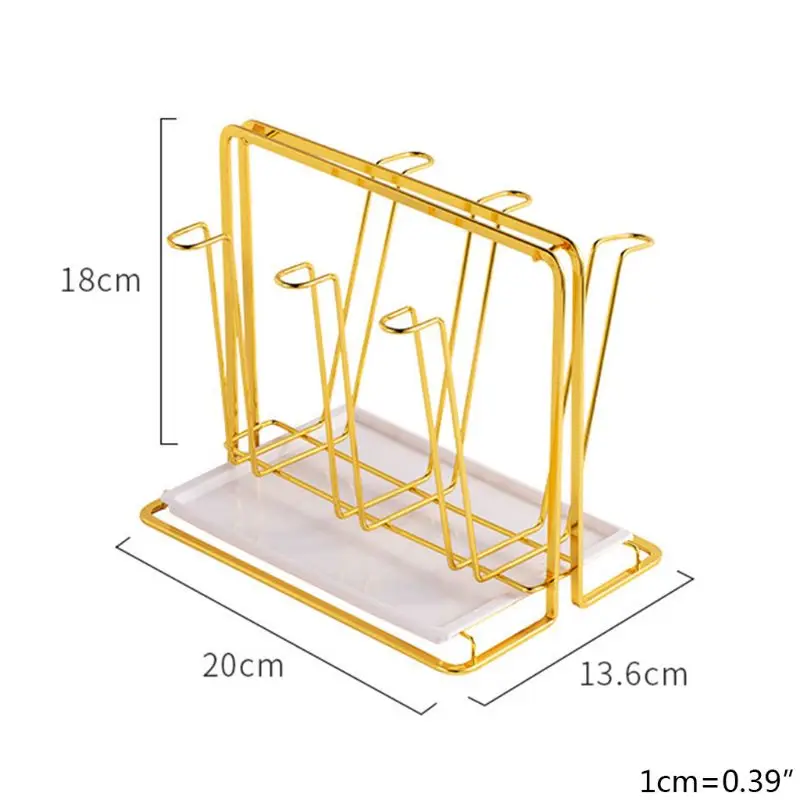 

Cup Drying Rack, Iron Non-Slip Bottom Mug Tree Holder Organizer Rack Stand