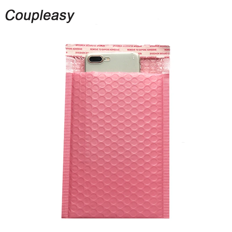 100 шт./лот розовые пластиковые конверты с пузырьками для отправки противоударные