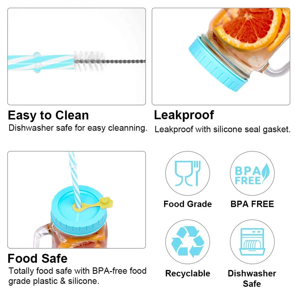 26 шт. домашняя Питьевая солома Легкая очистка Силиконовая пробка крышка для