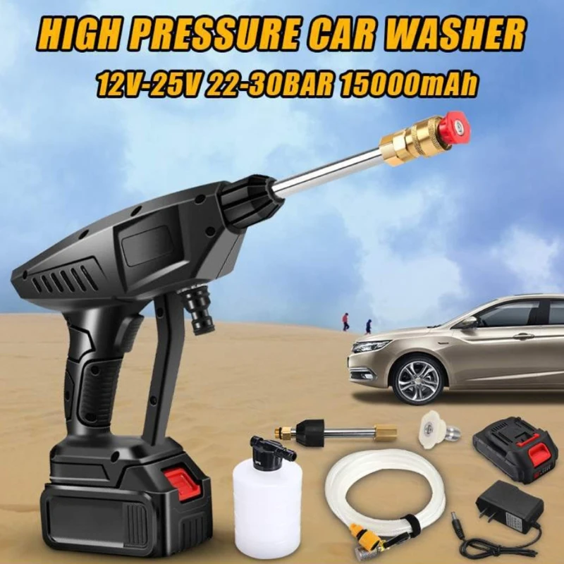 15000mAh 240W Professional Car Bicycle Washing Tools Pressure Washer Wireless High Pressure Washer Spray