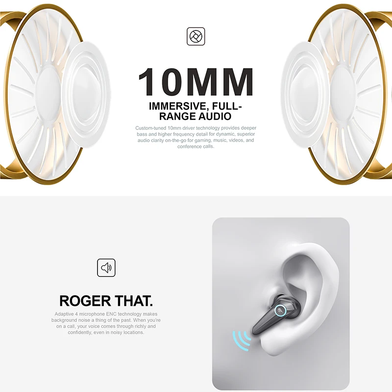 Беспроводные наушники HAVIT Stereo Wireless TWS Bluetooth 5.0 Earphones Gaming Music Dual Mode Full Range Audio LED Light Earbuds Headset.