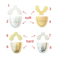 20pcs upper lower dental lab yellow silver stainless steel net reinforcement mesh for acrylic denture palatal retention