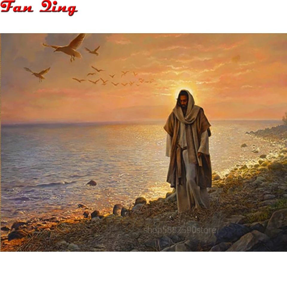 

Diy Diamond Painting Religious Figure Jesus Full Square Round Rhinestone 5D Embroidery Cross Stitch Mosaic Home Decor Gift