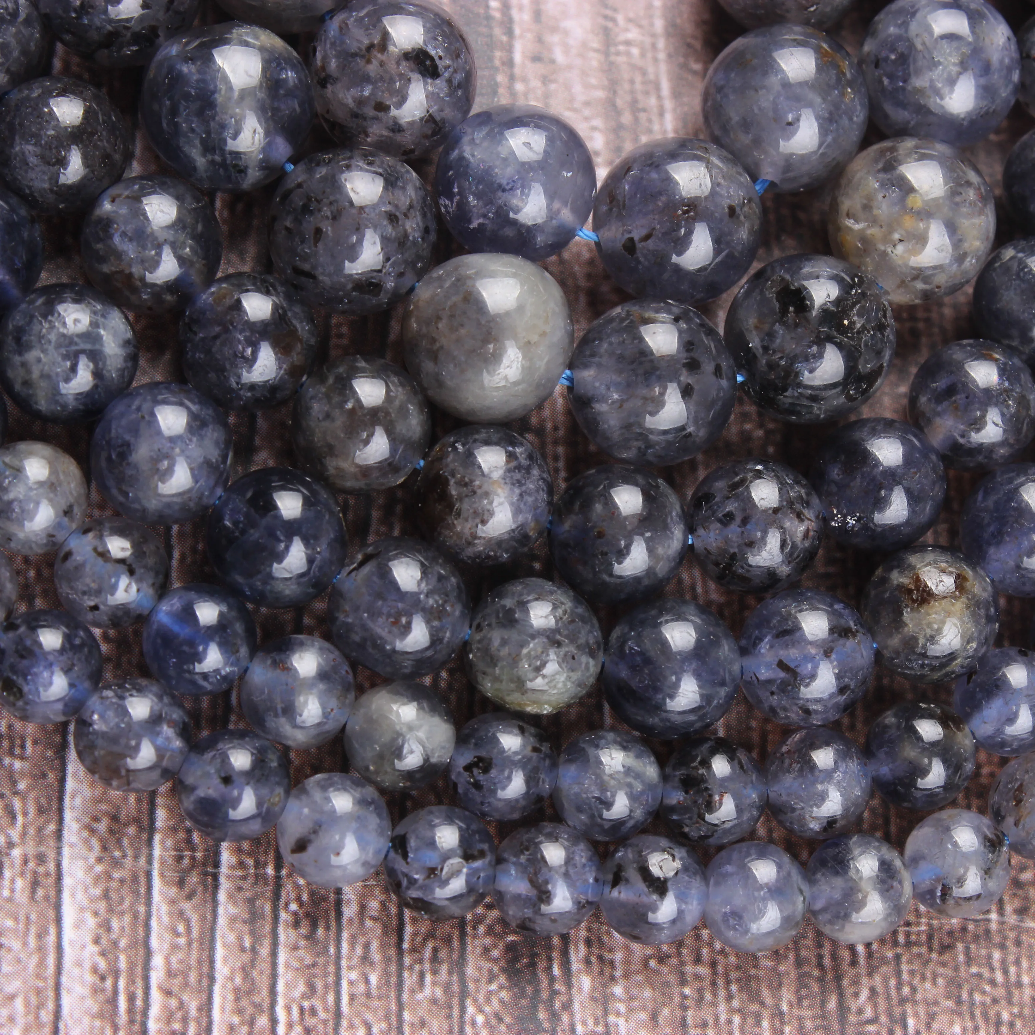 

Fashion jewelry 6 / 8 / 10mm natural gem beads cordierite loose beads DIY men and women Bracelet accessories