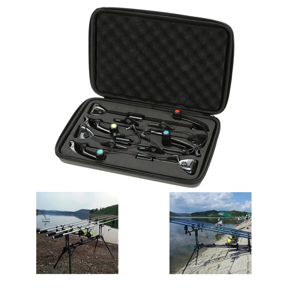 

Fishing Swinger Set LED Illuminated Bite Indicator Swinger Digital Metal Alarm Fishing Accessories Set for Carp Black