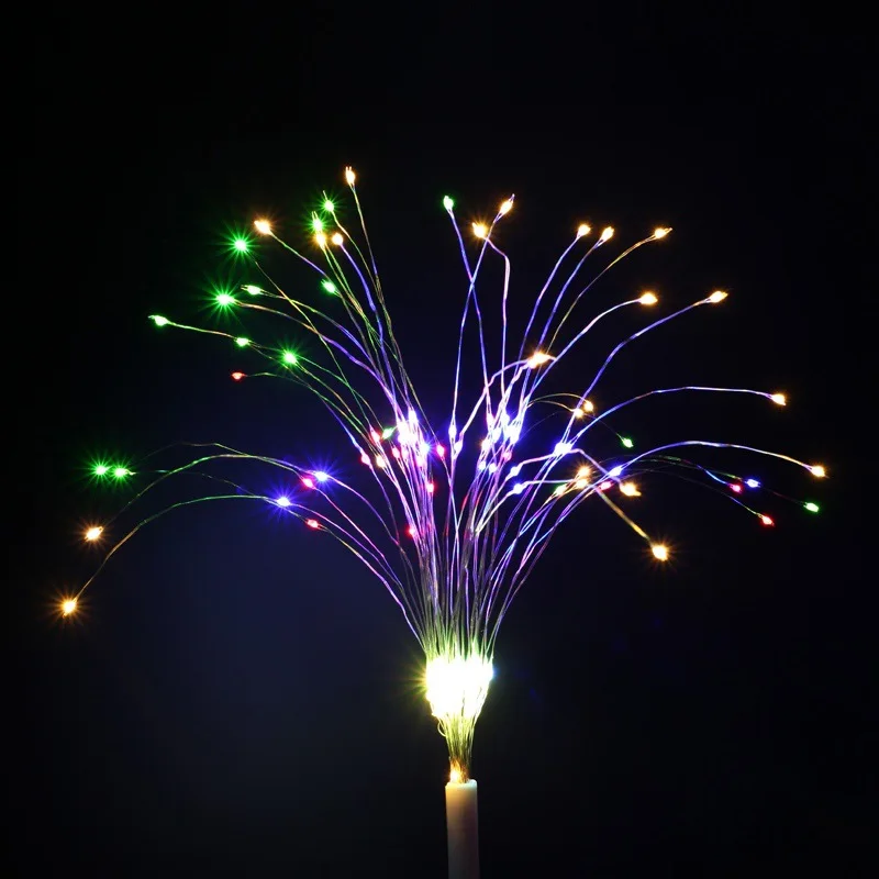 

90/150 LEDs Solar Power Outdoor Lights Garden Path Christmas Decoration Solar Lamp Waterproof Flash String Light Fireworks Lamp