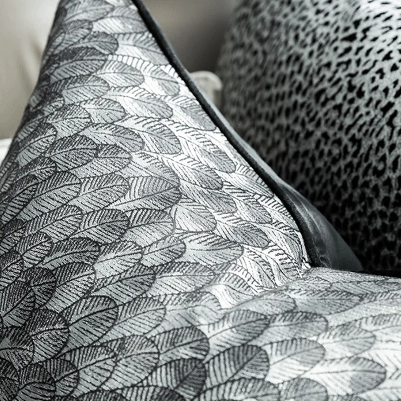 

High Precision Cushion Cover Modern Geometric Satin Jacquard Decorative Pillows Light Luxury Home Decor Chair Sofa Pillowcase