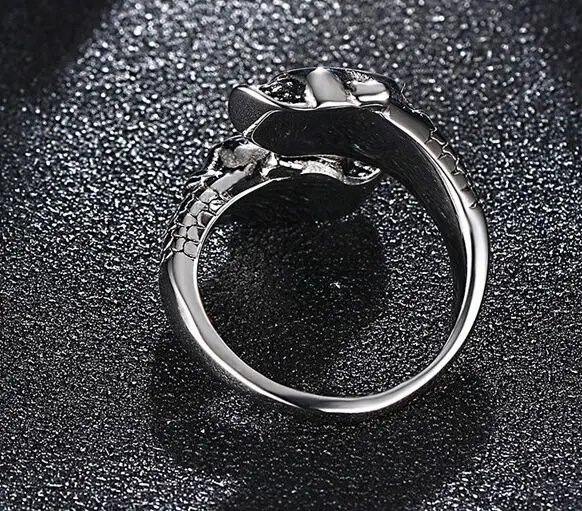 Мужские кольца в стиле ретро готика панк змейка осьминог Череп перо коготь