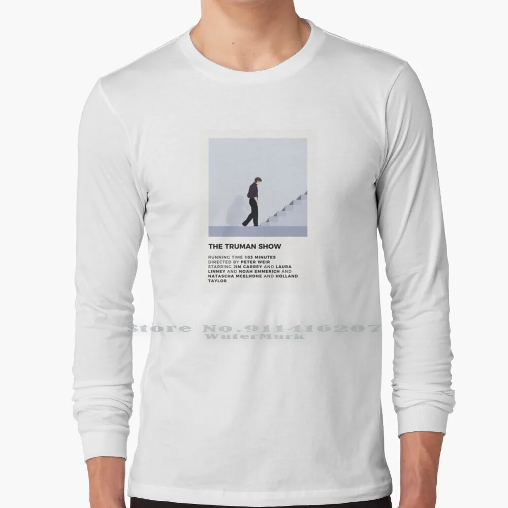 

Минималистский Плакат на тему сериала Truman, футболка из 100% чистого хлопка в минималистическом стиле, минималистичный постер фильма «минимал...