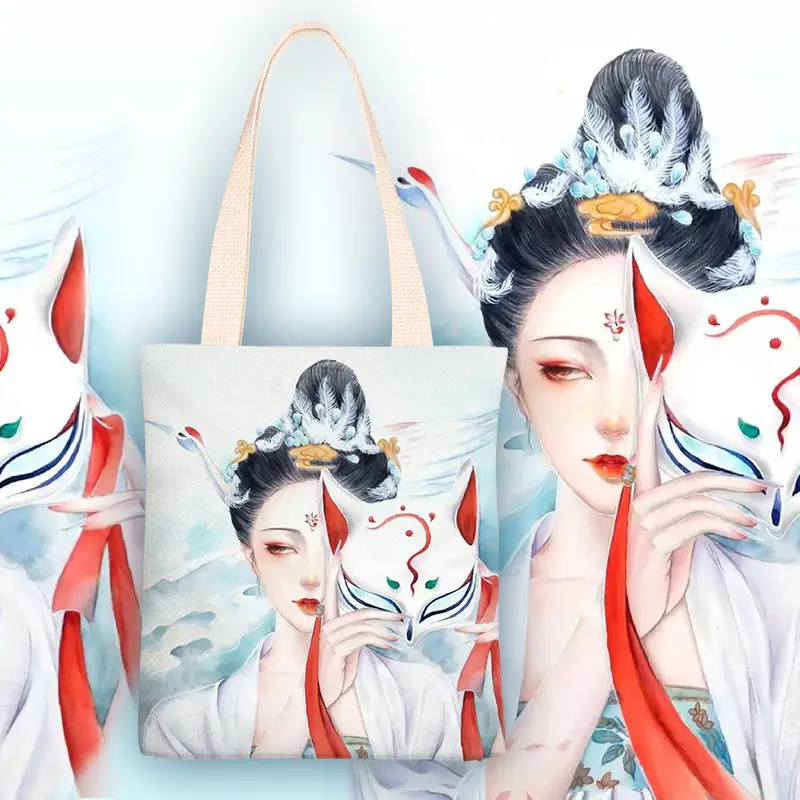 

National Tide Series Anime Ins Small Fresh Canvas Bag Female 2021 New