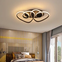 nordic style living room heart shaped led ceiling lamp simple modern aluminum bedroom lamp restaurant creative lamps fixtures