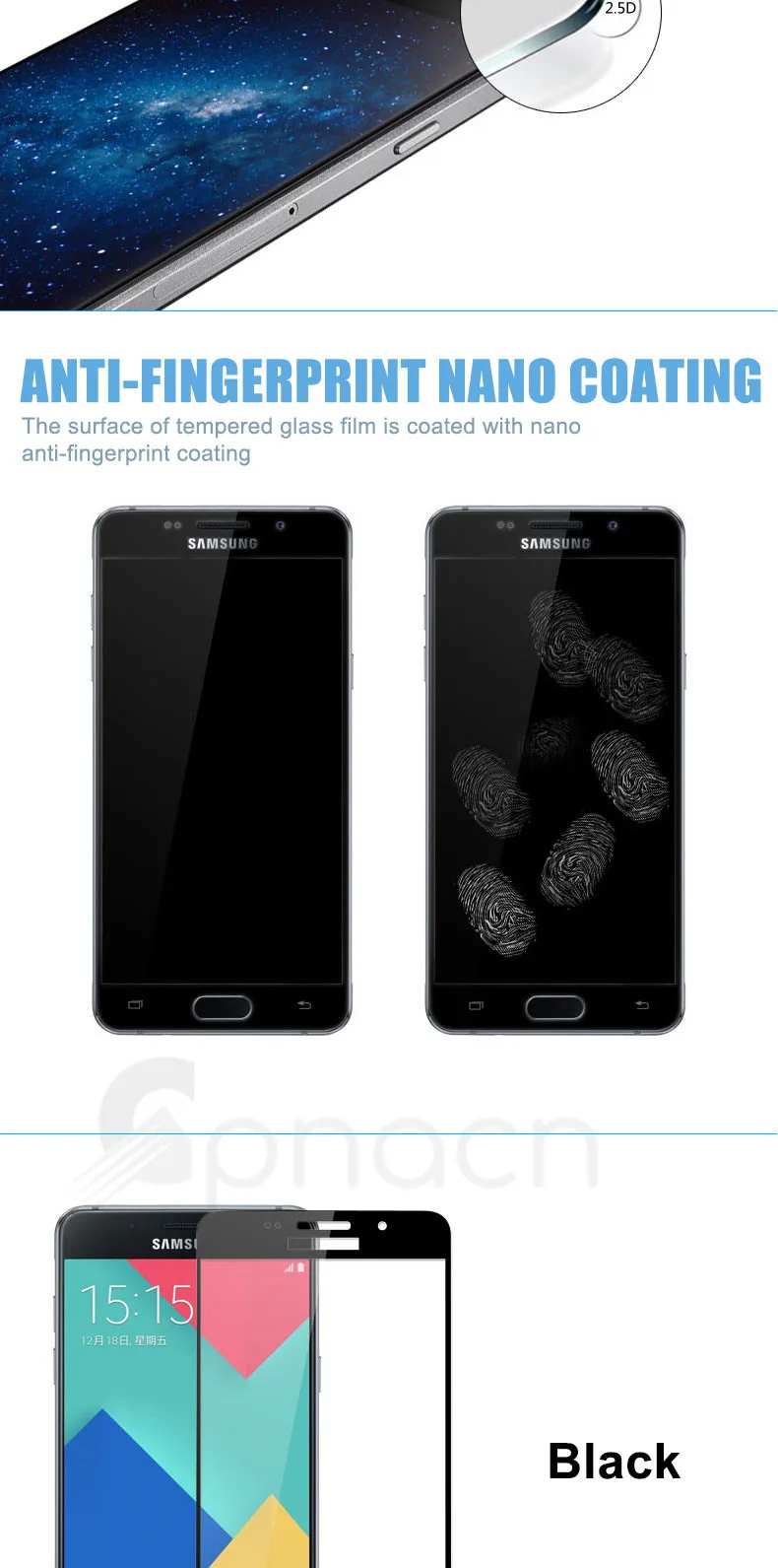 9D полное покрытие из закаленного стекла на для Samsung Galaxy A7 A5 A3 J3 J5 J7 S7 Защитная пленка для экрана
