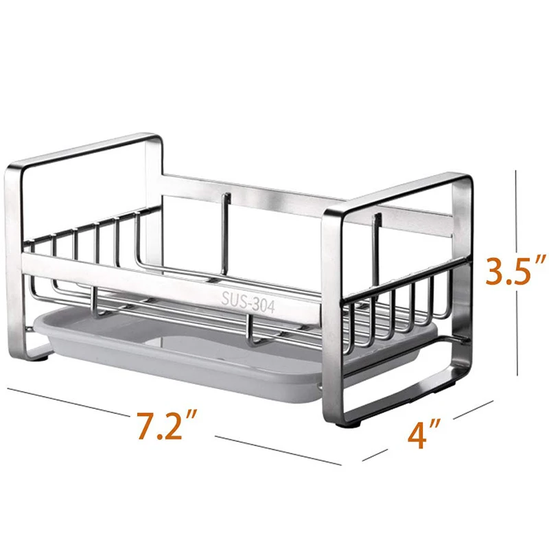 Губка держатель губка и мыло для кухонной раковины 304 нержавеющая сталь кухня
