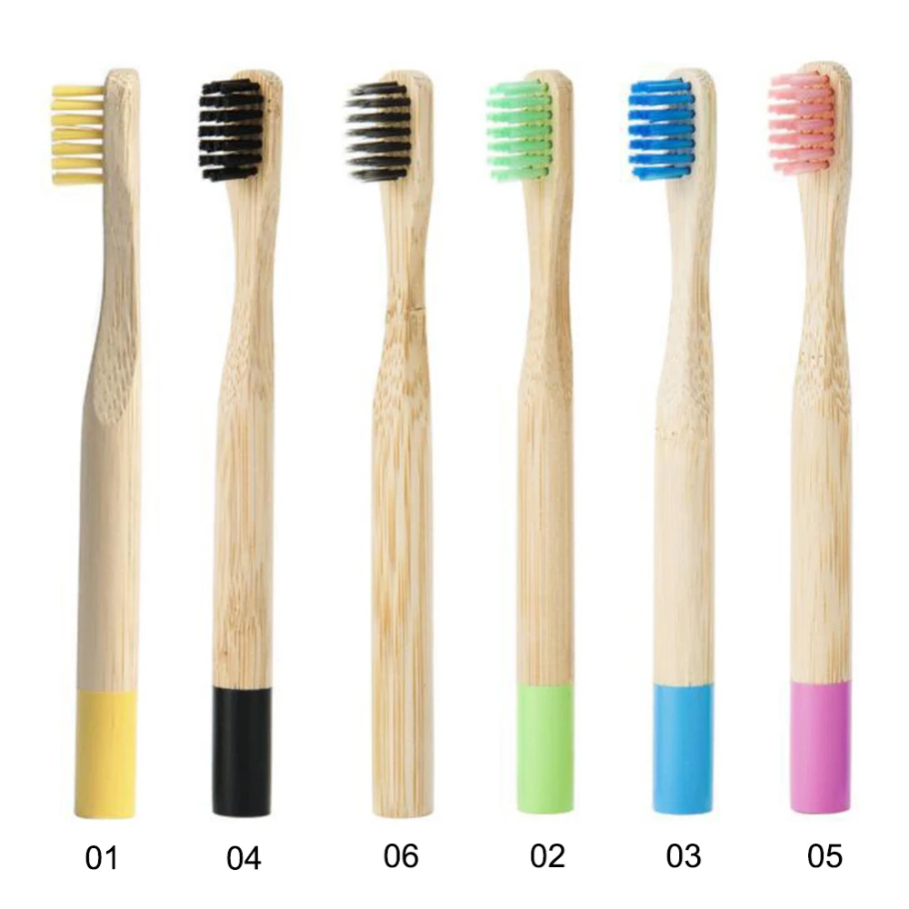 6 шт. Детские зубные щётки из натурального бамбука|Зубные щетки| |