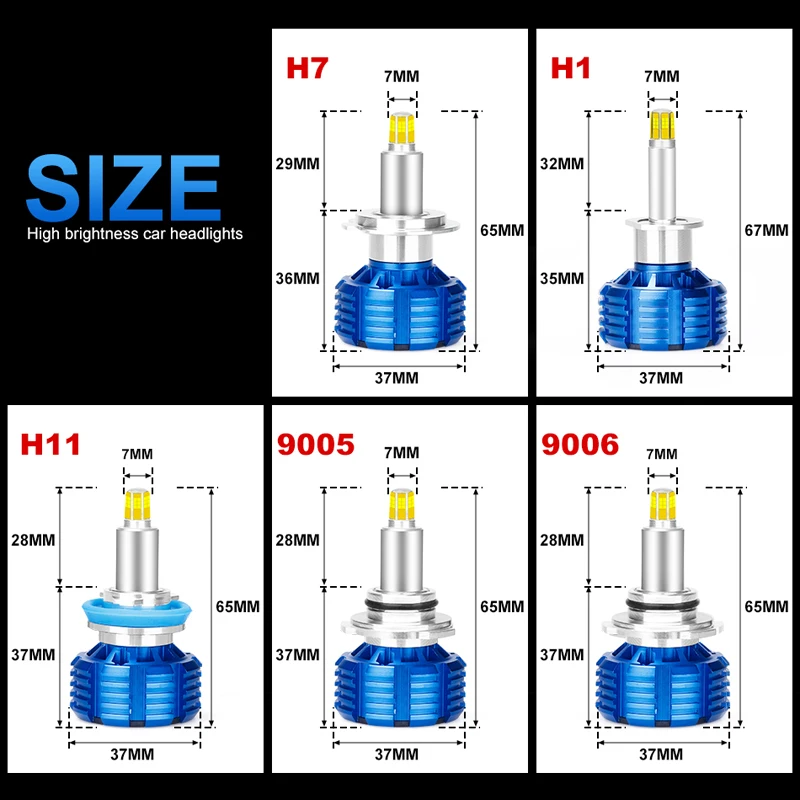 ROADOT 6000k led автомобилей головной светильник лампы h1 h3 h7 h11 9005 9006 hb3 hb4 bombilla 15000lm 12v csp