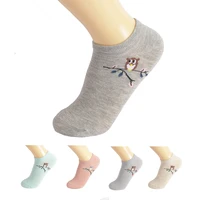 1 pairs socks women ins fashion solid color wooden ear cotton bow pearl candy colored women socks cute owl socks