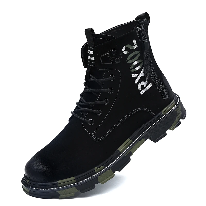 Качественная обувь из натуральной кожи мужские ботинки мотоциклетная